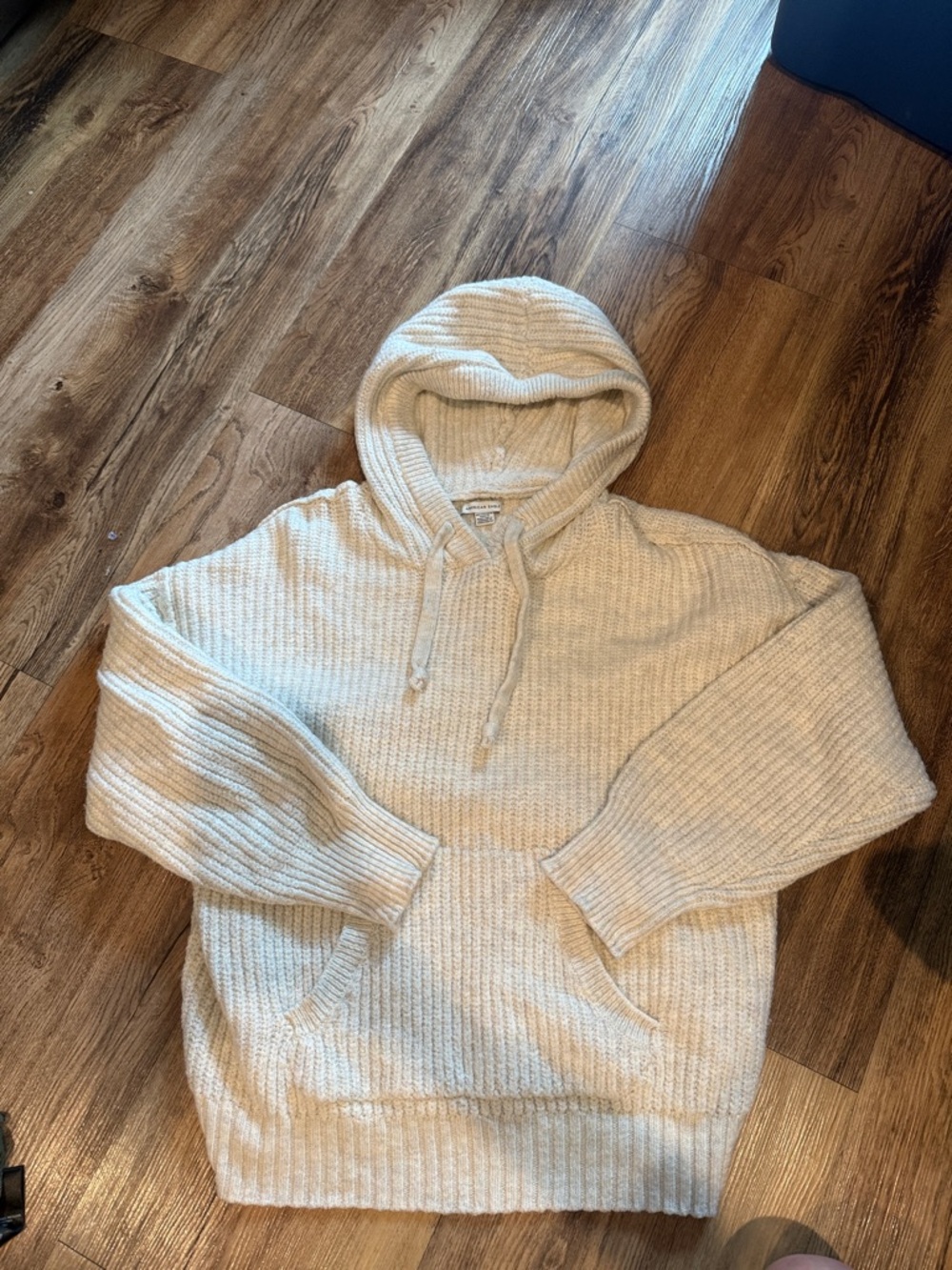 American Eagle Outfitters Oversized Cream Knit Hoodie